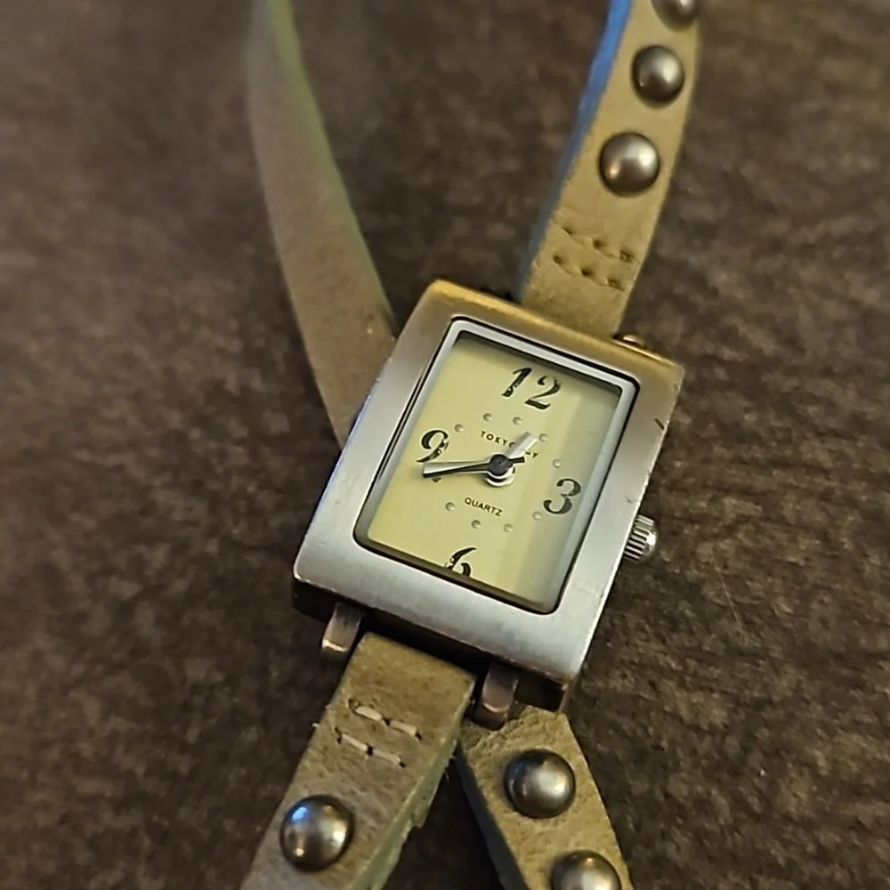 Vintage TokyoBay Leather Studded Wrap Watch